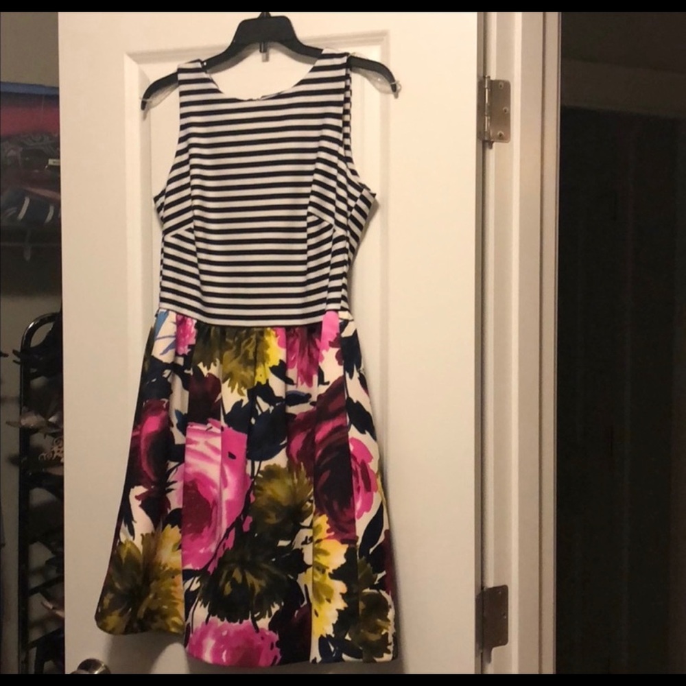 Mid length summer floral dress